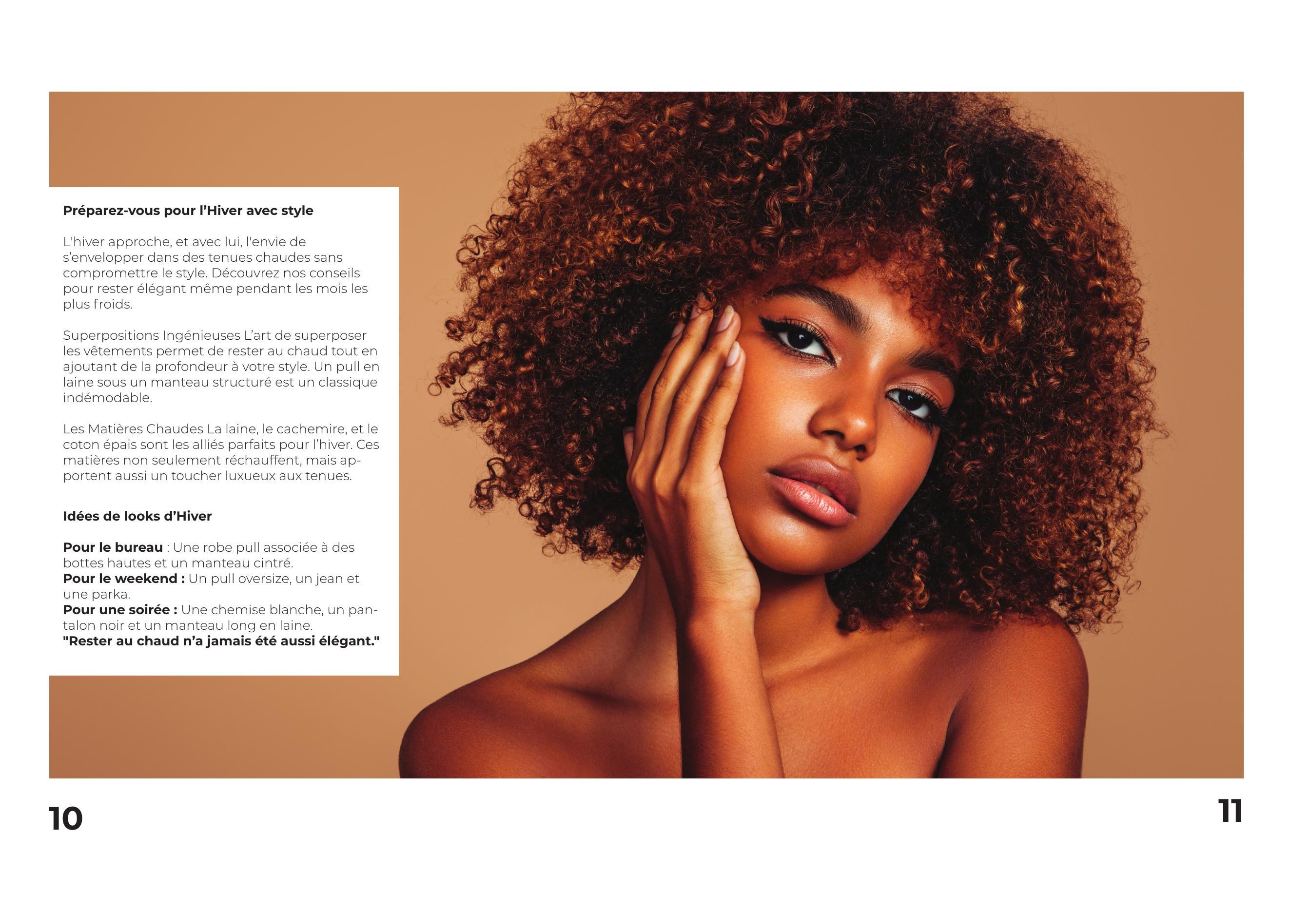 Double page Préparez-vous pour l'hiver avec une grande image pleine page